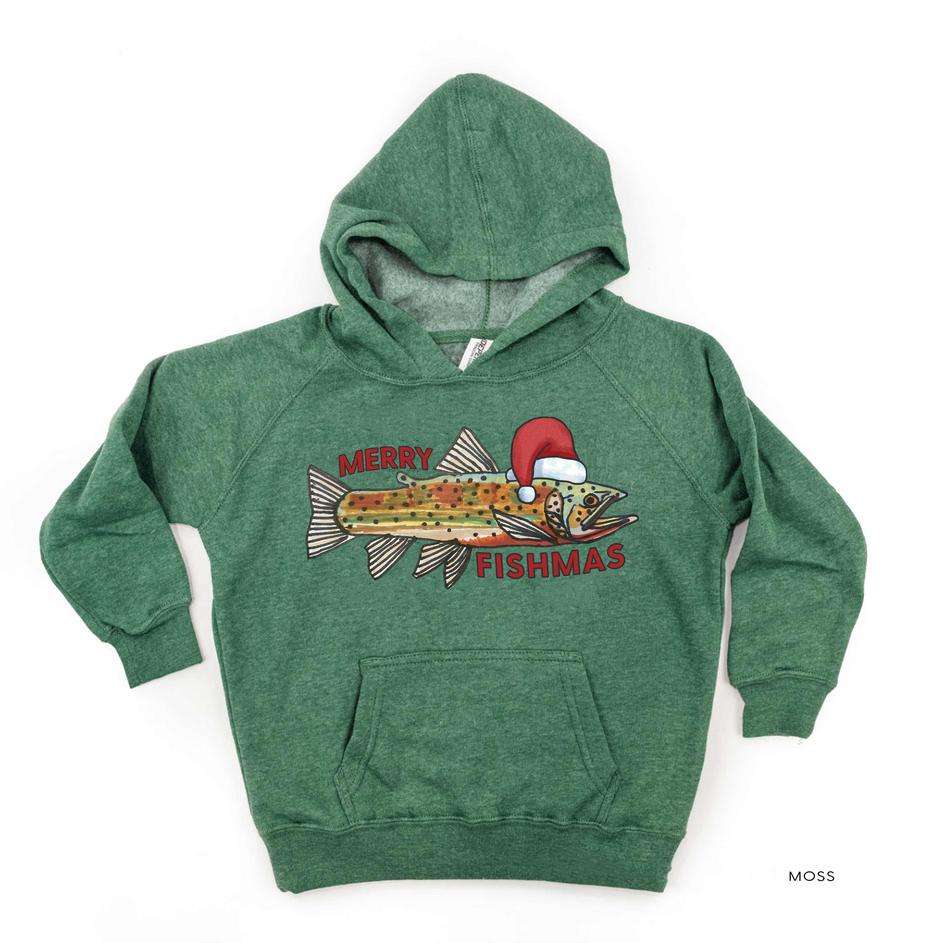 Merry Fishmas - Child HOODIE Little Mama Shirt Shop LLC