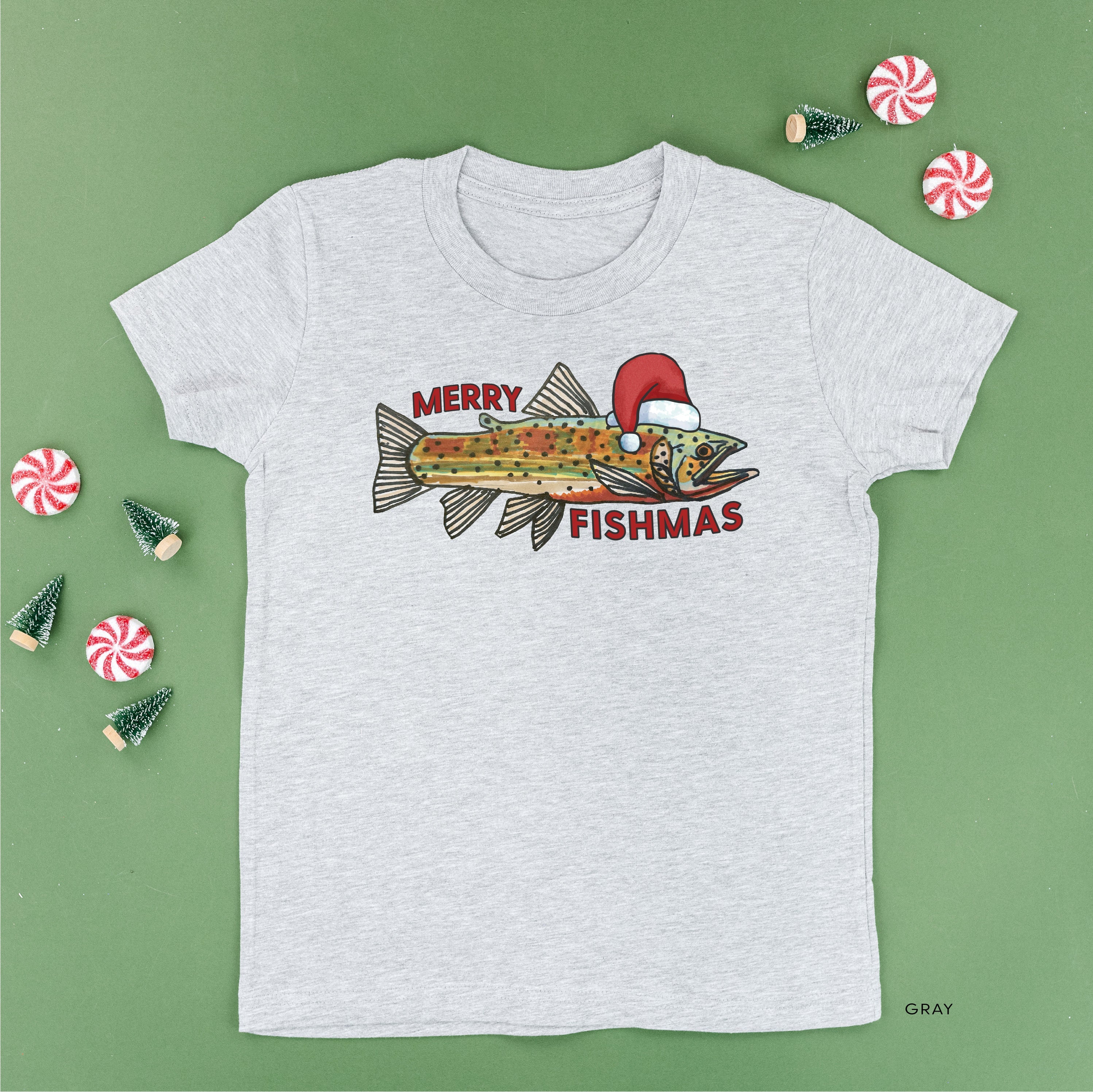 Merry Fishmas - Child Tee Little Mama Shirt Shop