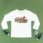 Merry Fishmas - Child LONG SLEEVE Tee Little Mama Shirt Shop