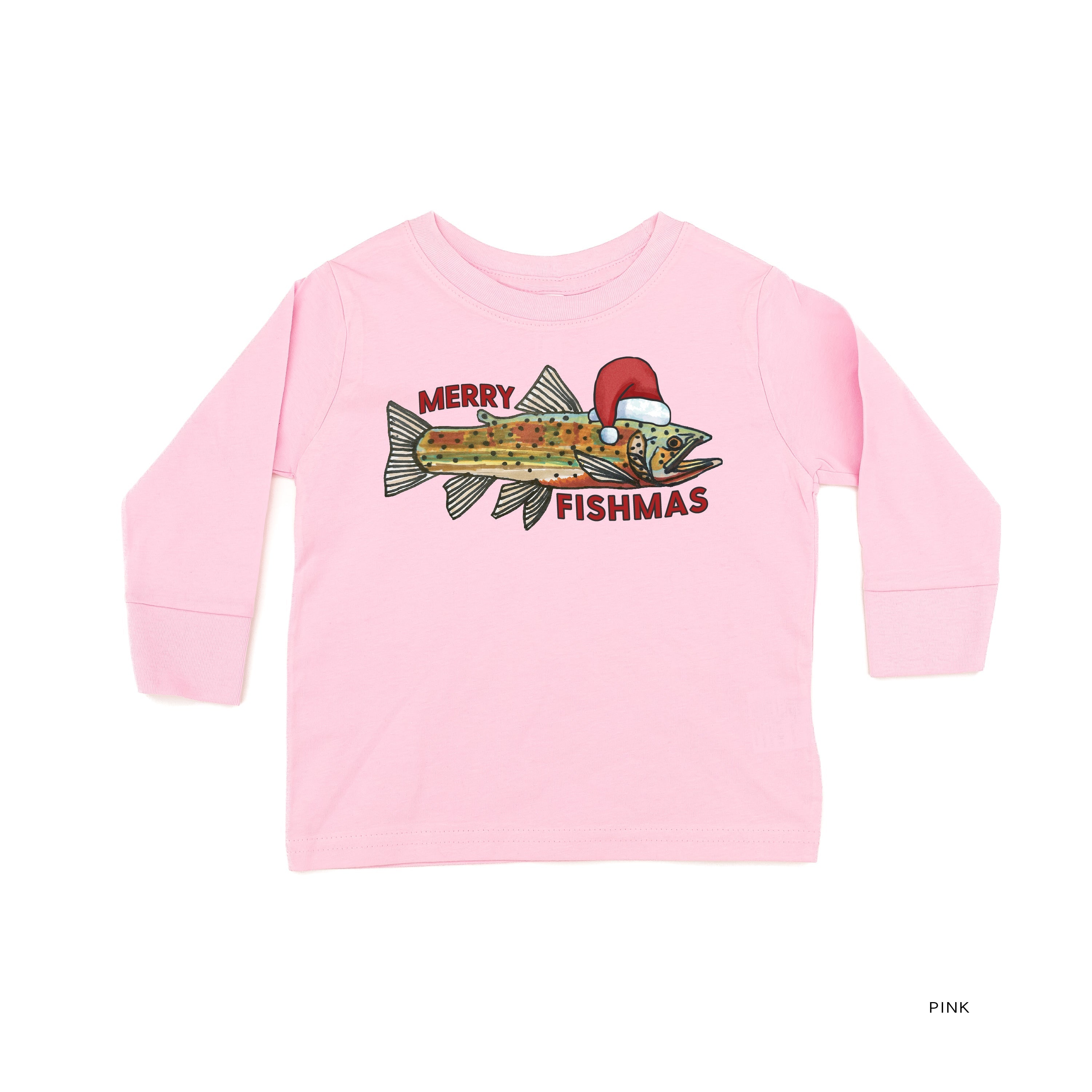 Merry Fishmas - Child LONG SLEEVE Tee Little Mama Shirt Shop