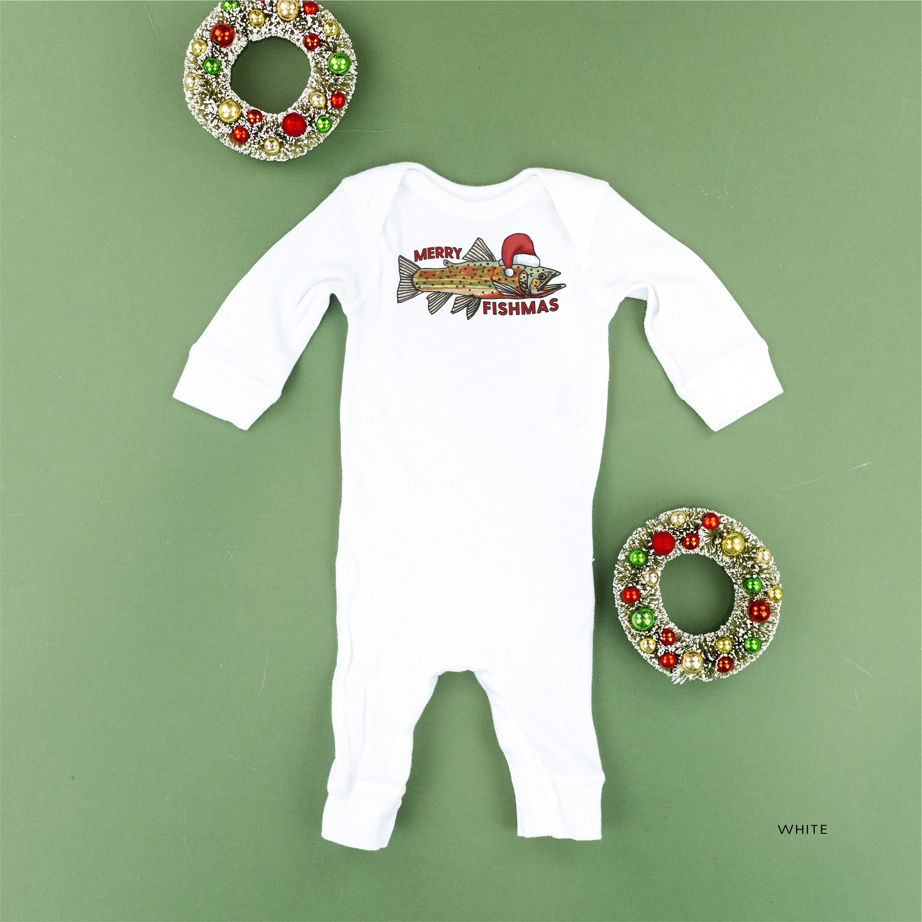 Merry Fishmas - Baby Sleeper Little Mama Shirt Shop