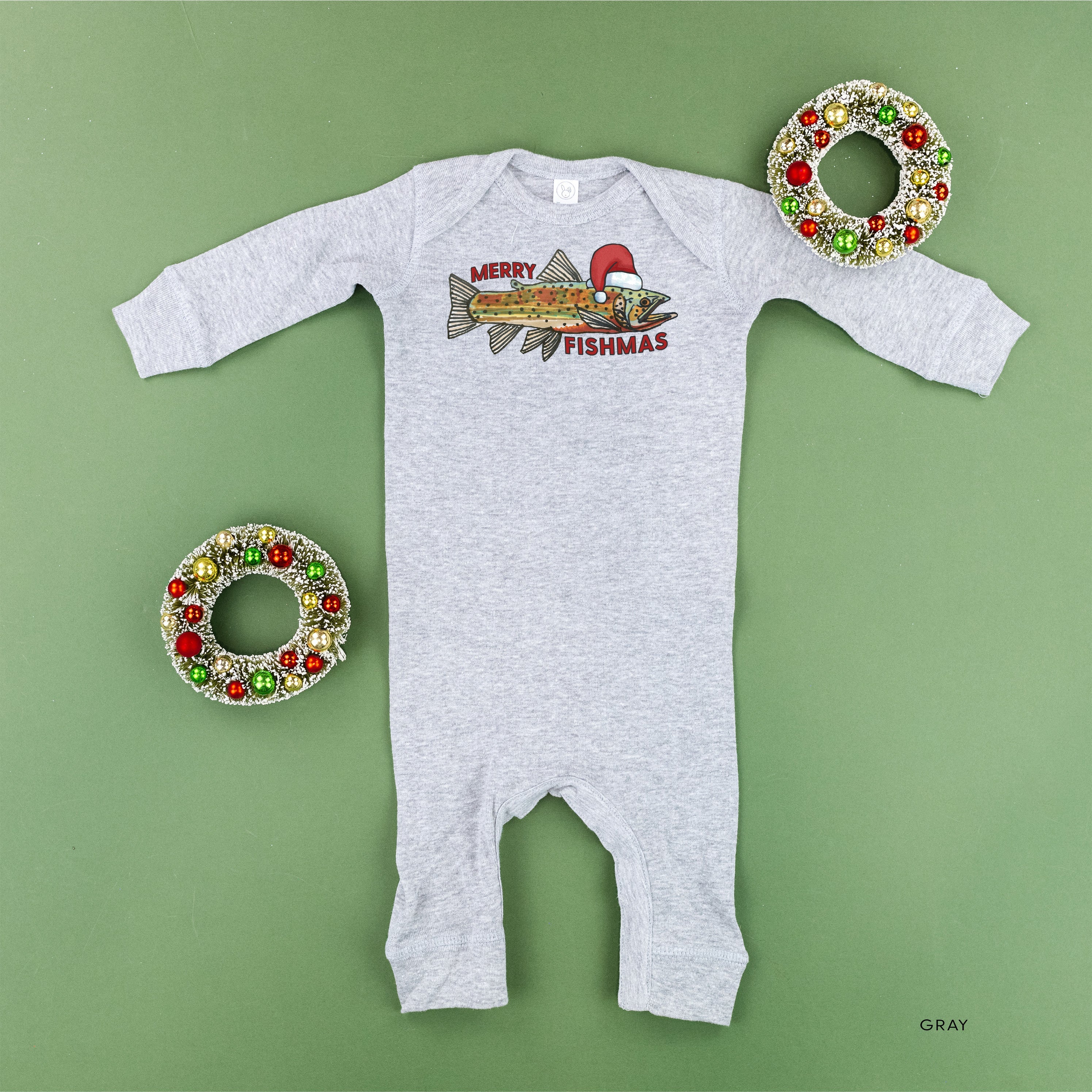 Merry Fishmas - Baby Sleeper Little Mama Shirt Shop