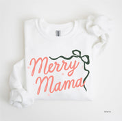 Merry Mama With Bow and Stars - BASIC Fleece Little Mama Shirt Shop LLC