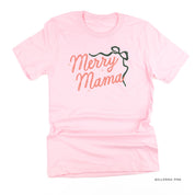 Merry Mama With Bow and Stars - Unisex Tee Little Mama Shirt Shop