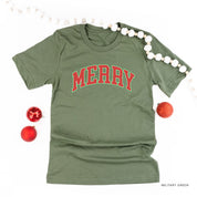 Merry (Varsity) - Unisex Tee Little Mama Shirt Shop