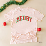 Merry (Varsity) - Unisex Tee Little Mama Shirt Shop
