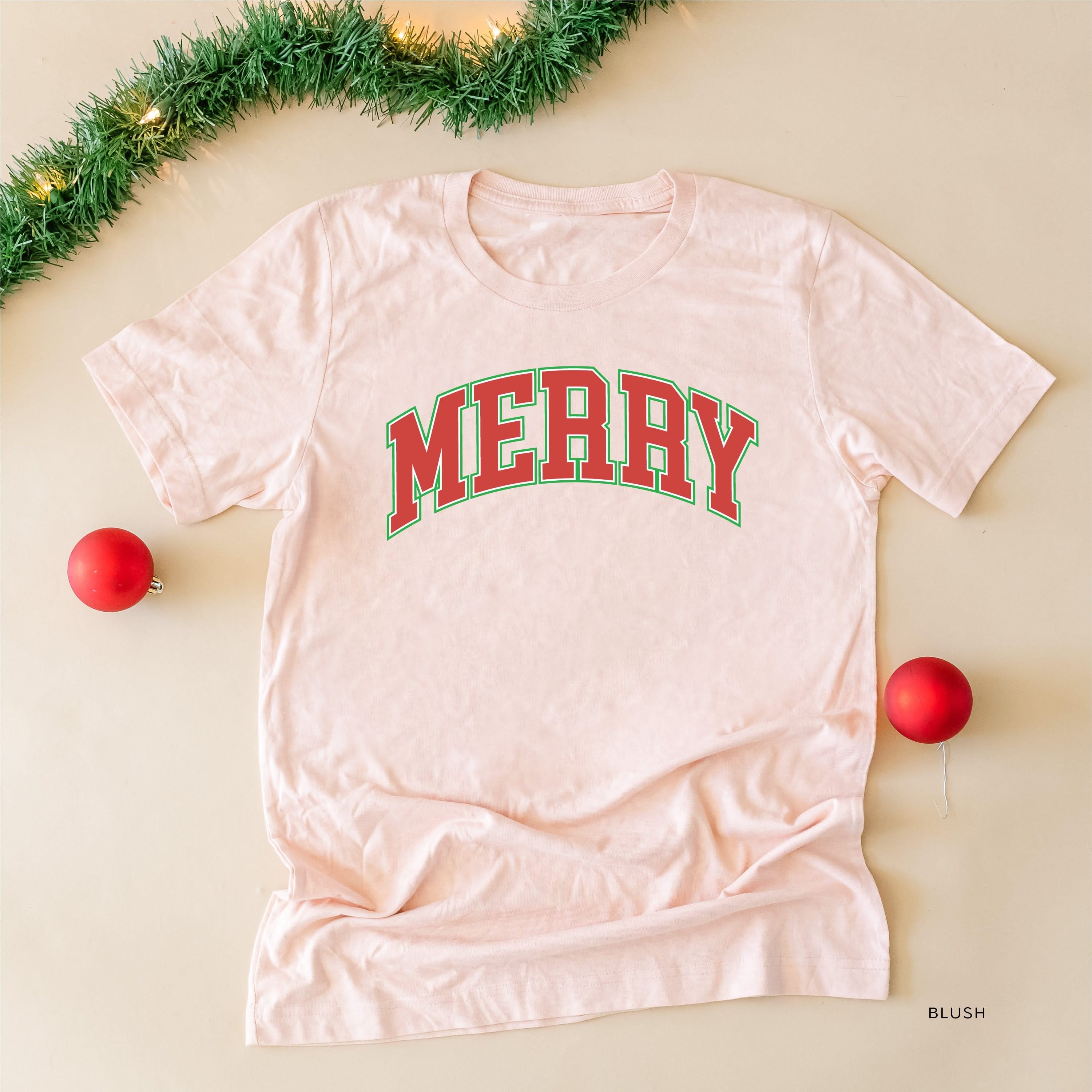 Merry (Varsity) - Unisex Tee Little Mama Shirt Shop