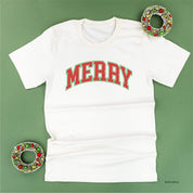 Merry (Varsity) - Unisex Tee Little Mama Shirt Shop