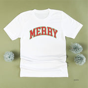 Merry (Varsity) - Unisex Tee Little Mama Shirt Shop