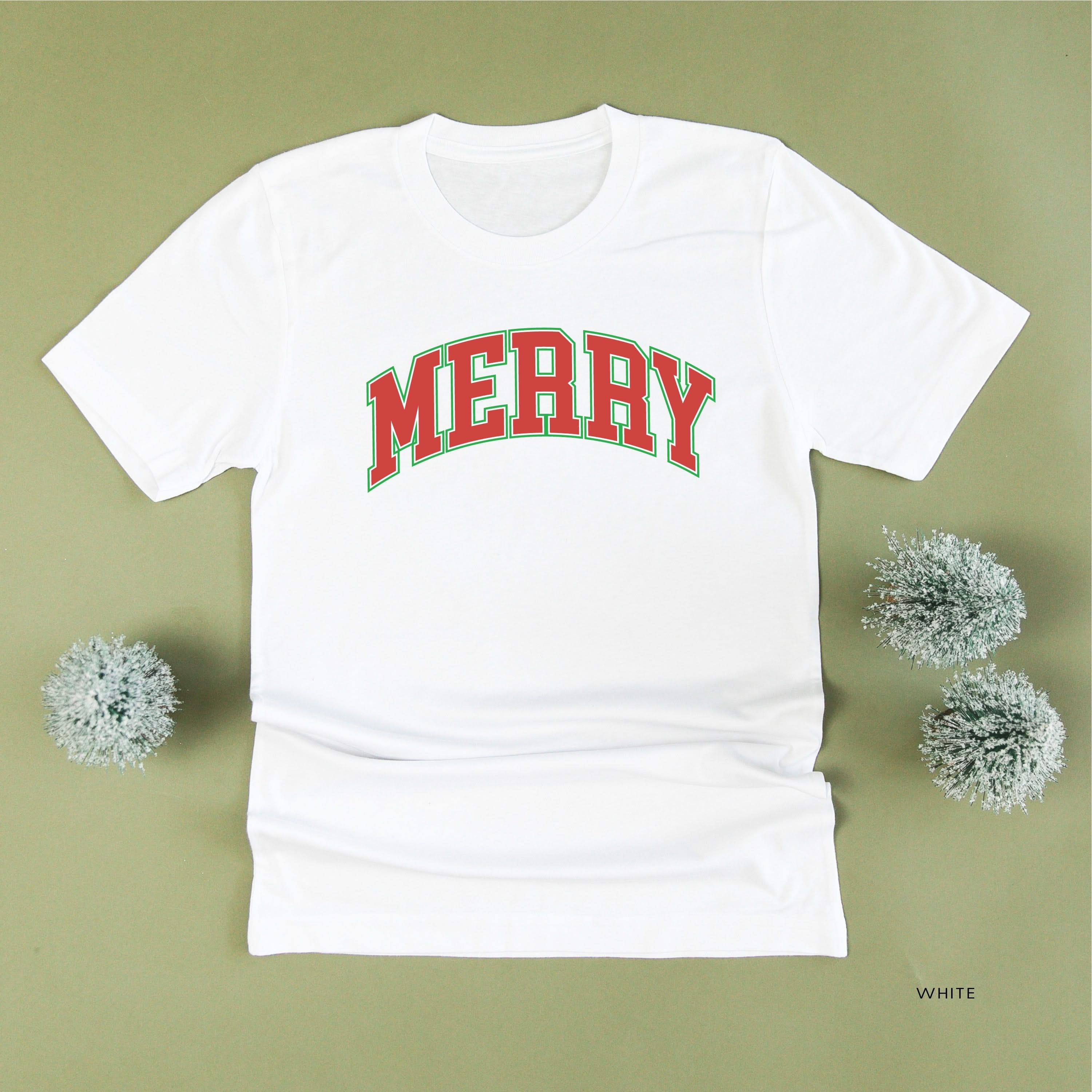 Merry (Varsity) - Unisex Tee Little Mama Shirt Shop