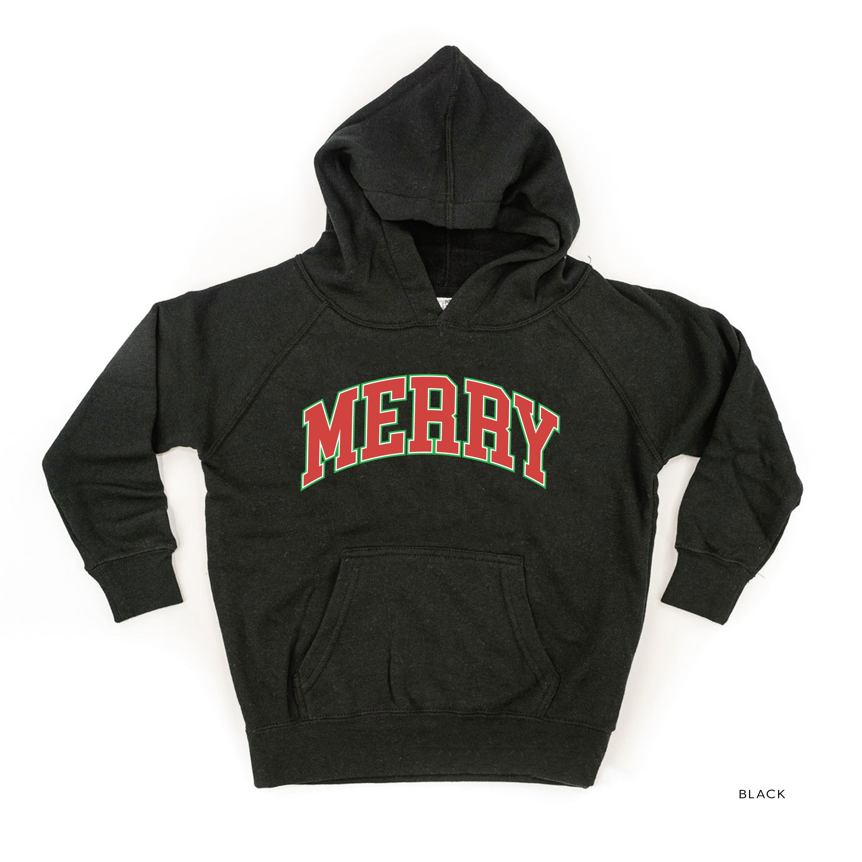 Merry (Varsity) - Child HOODIE Little Mama Shirt Shop LLC