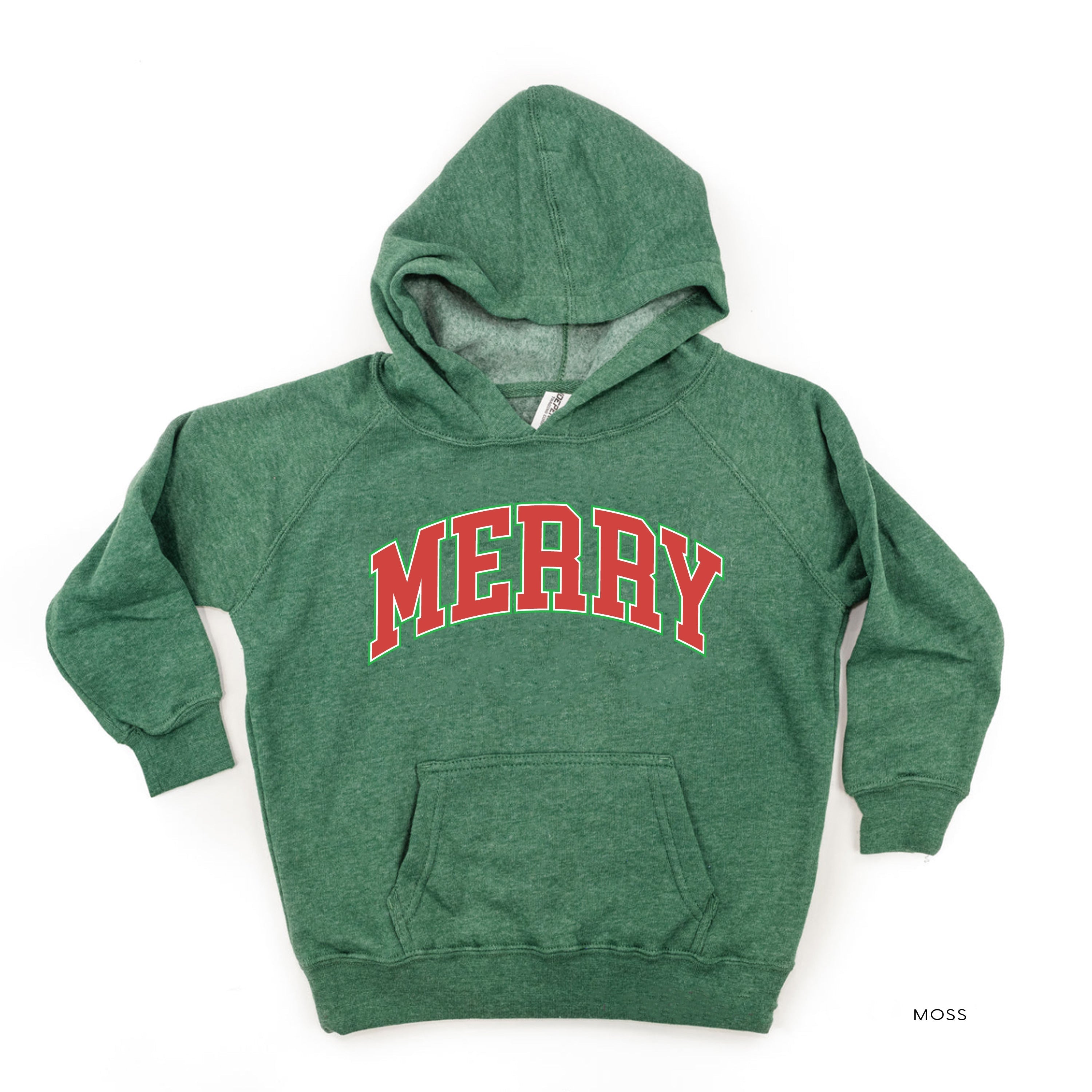 Merry (Varsity) - Child HOODIE Little Mama Shirt Shop LLC