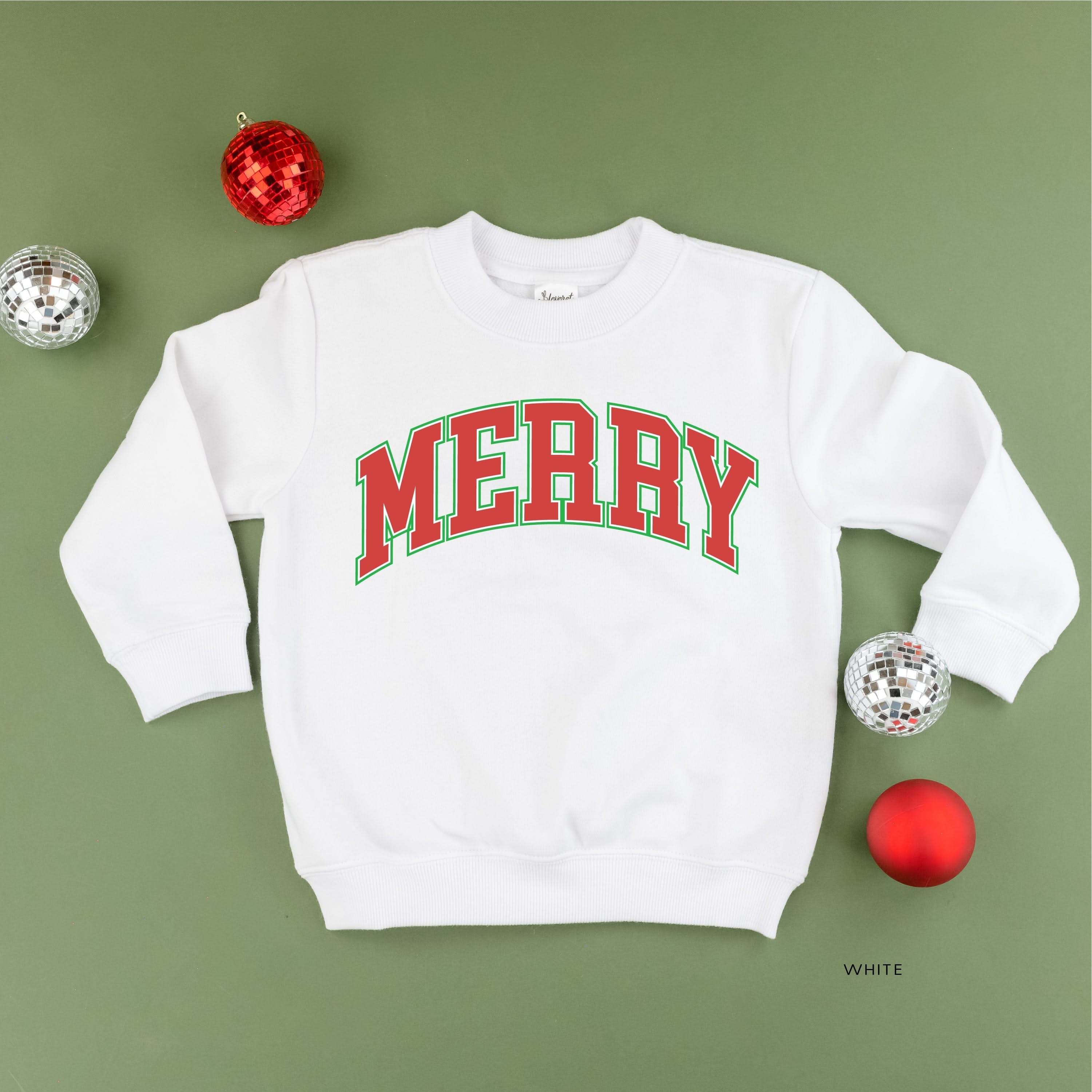 Merry (Varsity) - Child Sweater Little Mama Shirt Shop