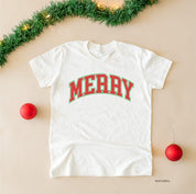 Merry (Varsity) - Child Tee Little Mama Shirt Shop