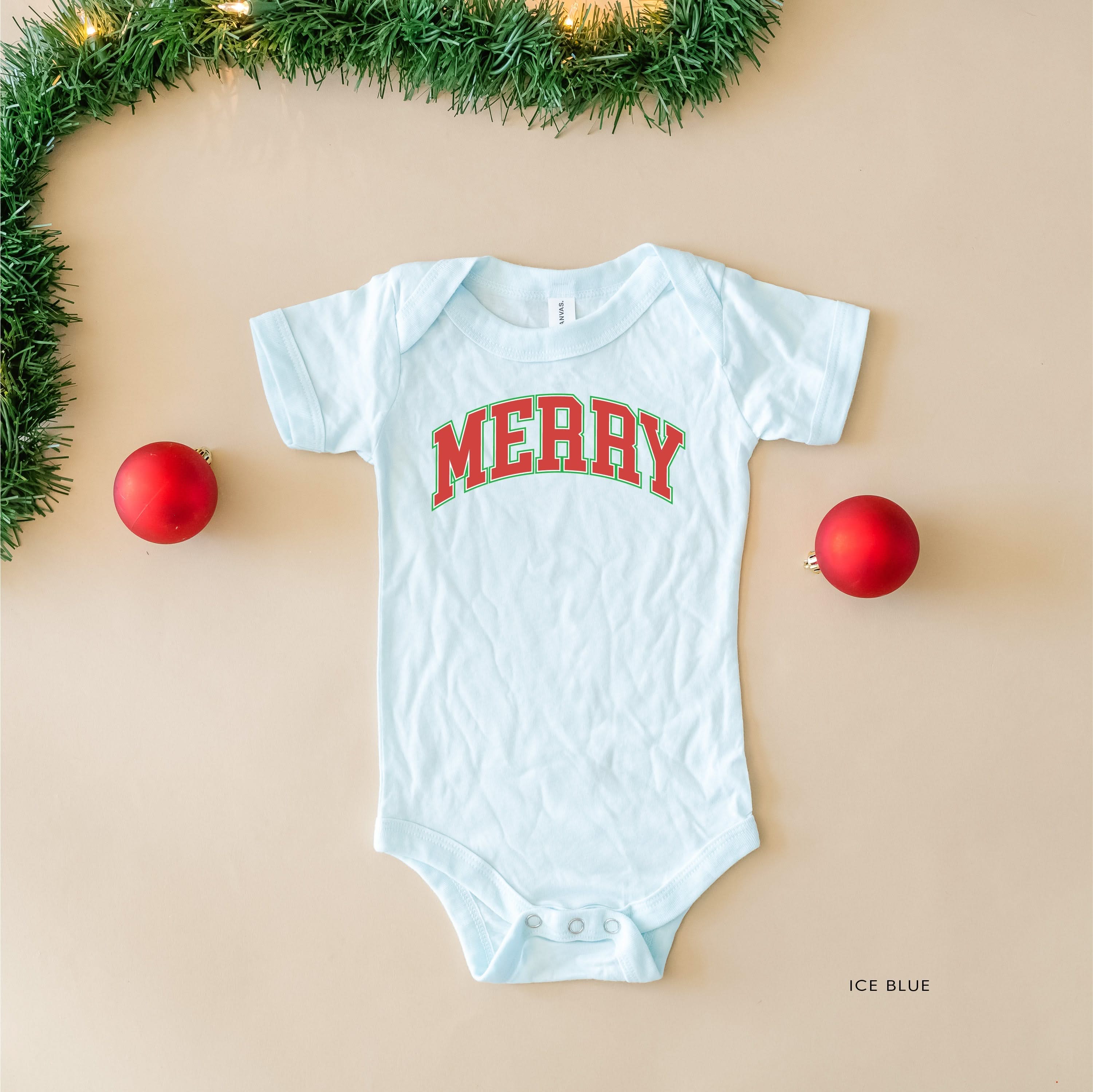 Merry (Varsity) - Child Tee Little Mama Shirt Shop