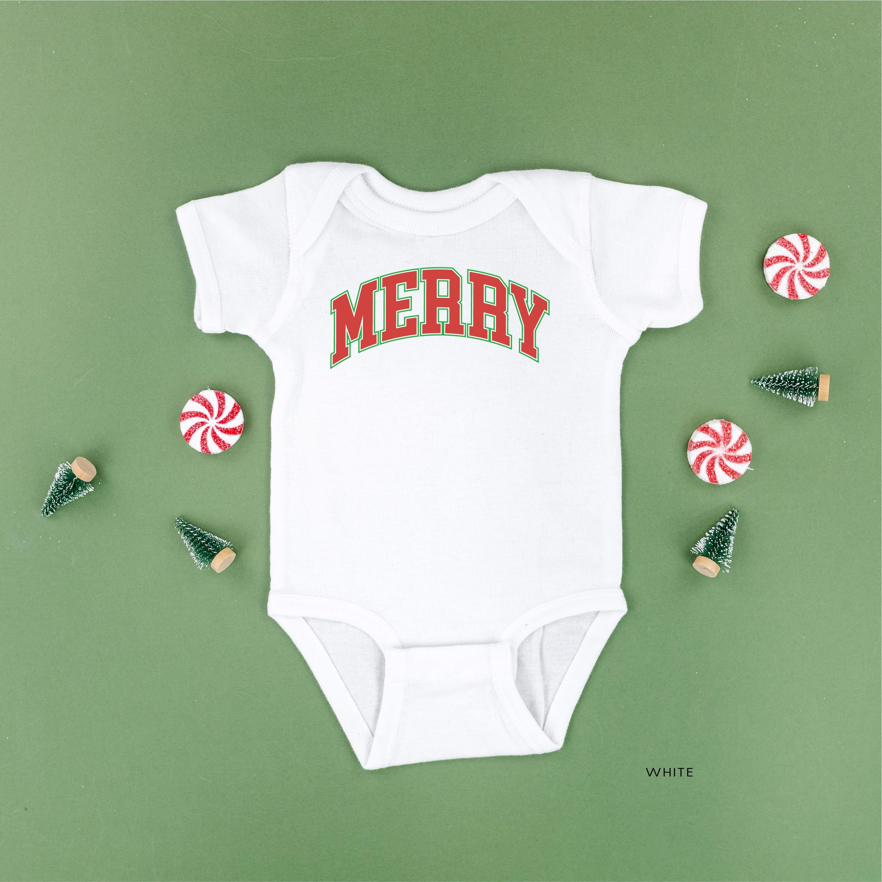 Merry (Varsity) - Child Tee Little Mama Shirt Shop