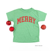 Merry (Varsity) - Child Tee Little Mama Shirt Shop