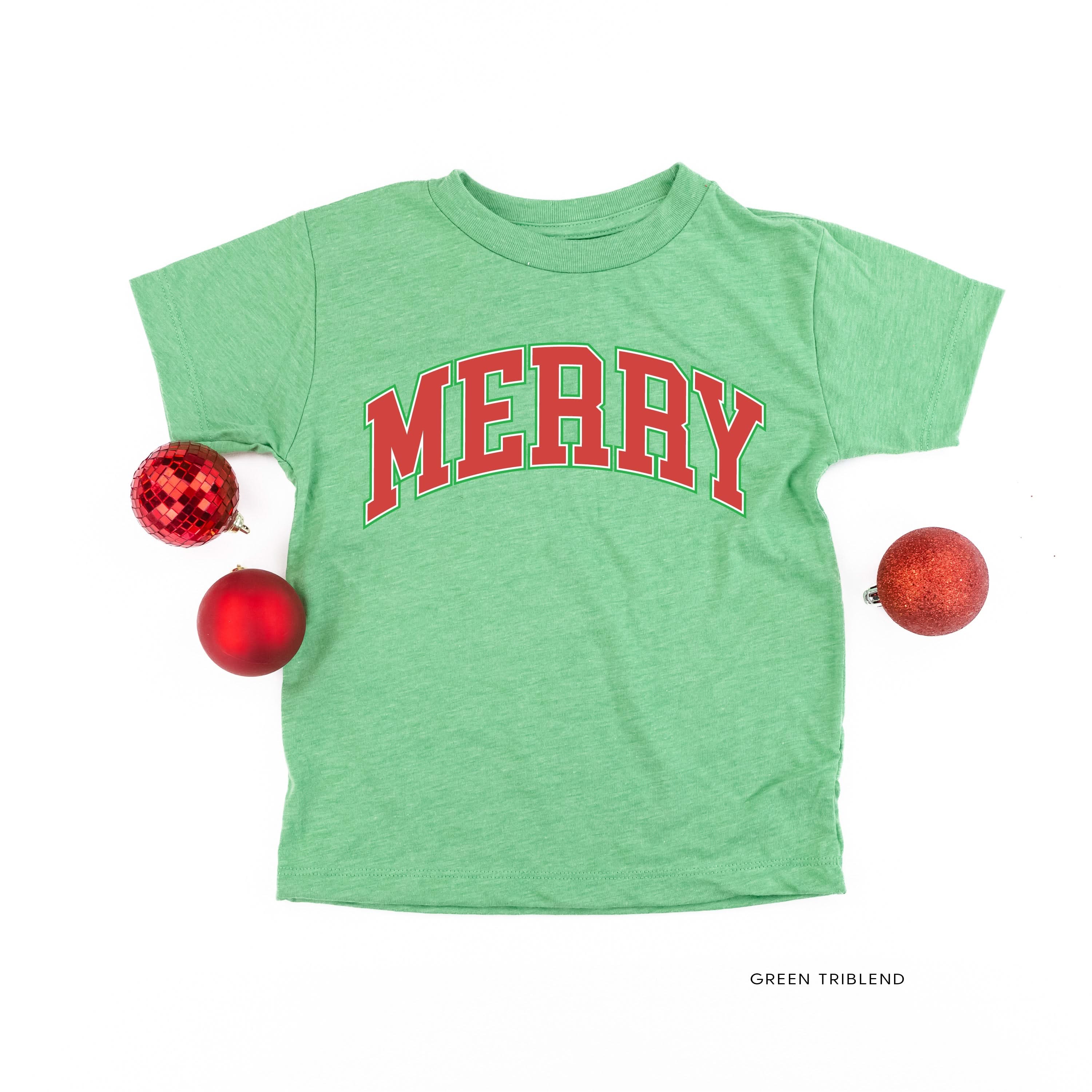 Merry (Varsity) - Child Tee Little Mama Shirt Shop