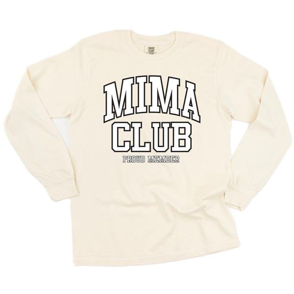 Varsity Style - MIMA Club - Proud Member - LONG SLEEVE COMFORT COLORS TEE