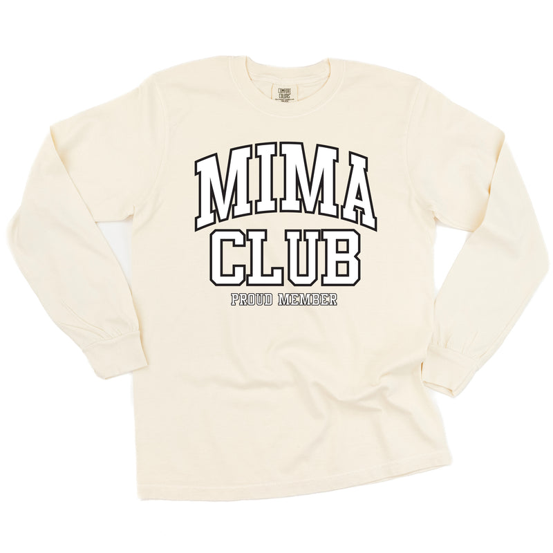 Varsity Style - MIMA Club - Proud Member - LONG SLEEVE COMFORT COLORS TEE