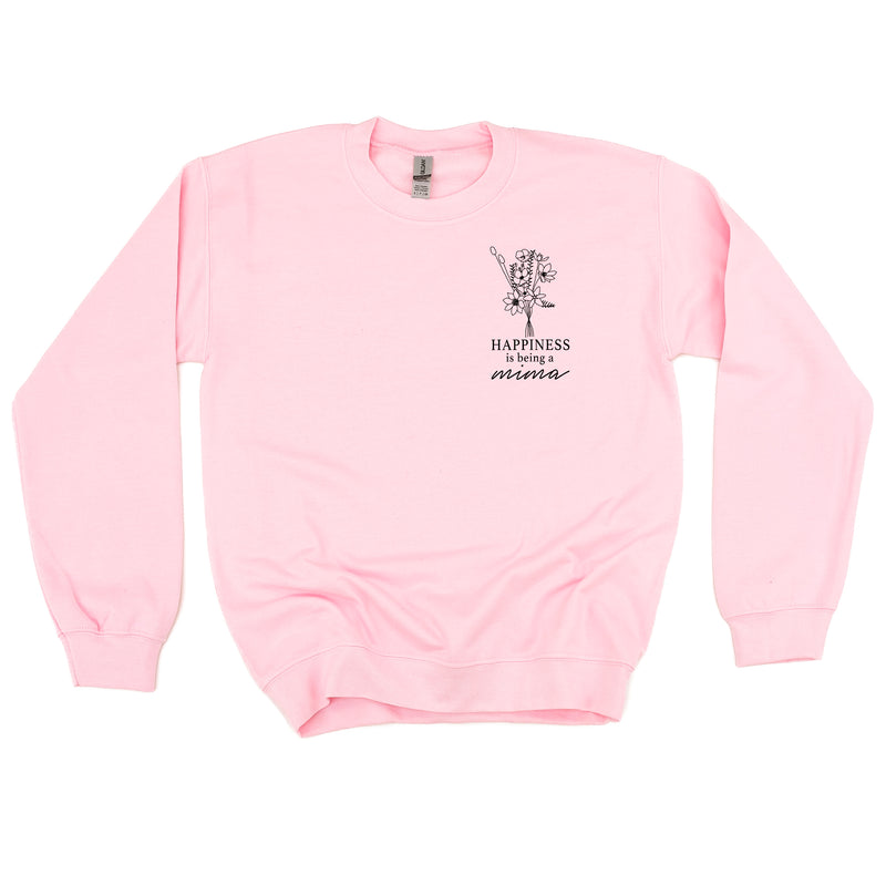 Bouquet Style - Happiness is Being a MIMA - BASIC FLEECE CREWNECK