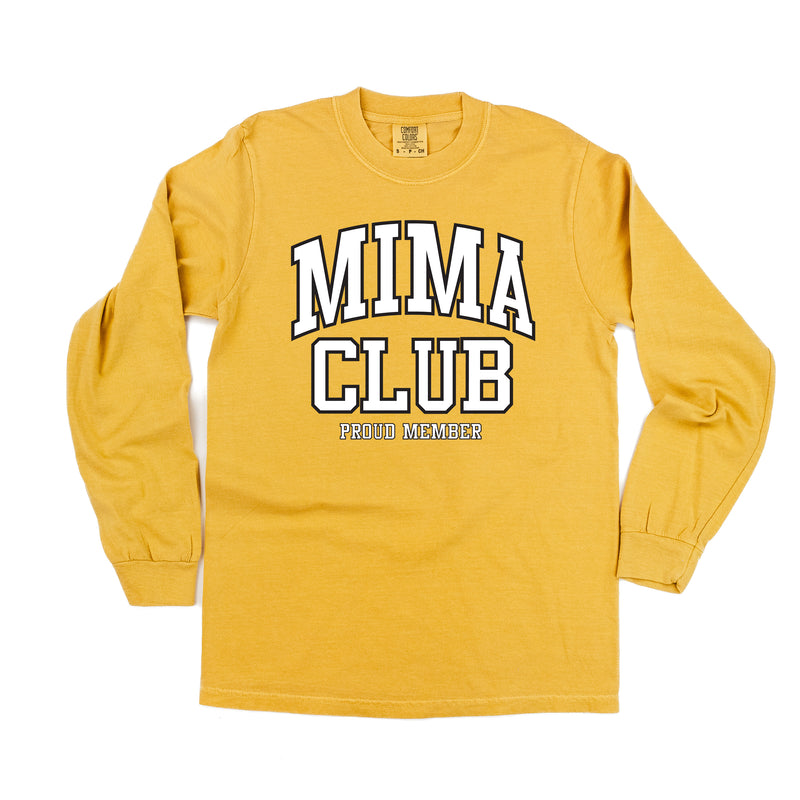 Varsity Style - MIMA Club - Proud Member - LONG SLEEVE COMFORT COLORS TEE