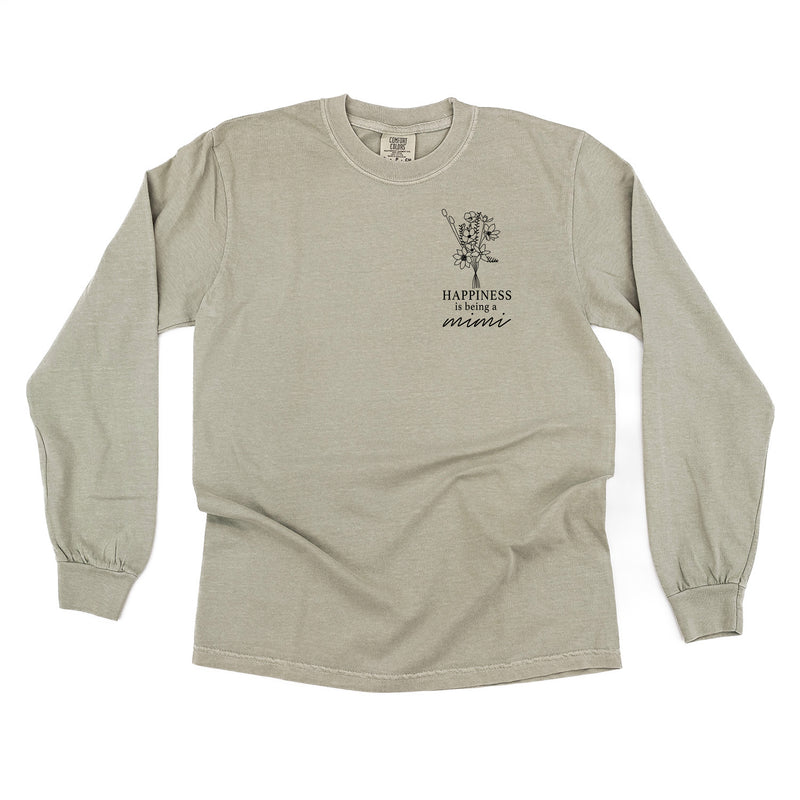 Bouquet Style - Happiness is Being a MIMI - LONG SLEEVE COMFORT COLORS TEE