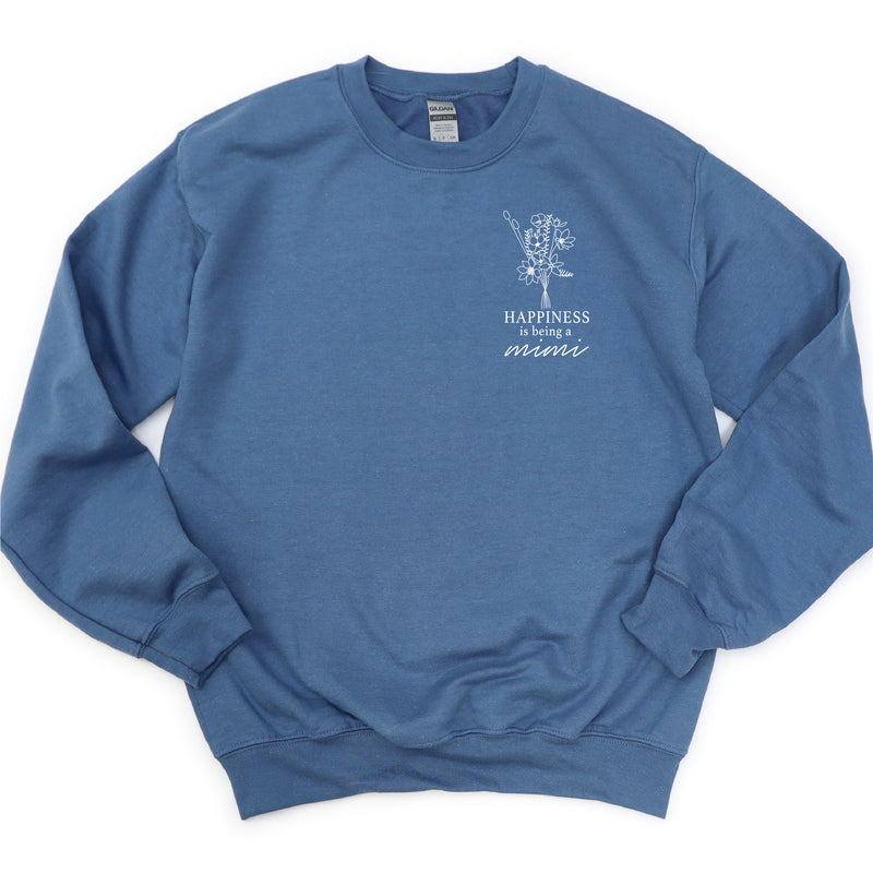 Bouquet Style - Happiness is Being a MIMI - BASIC FLEECE CREWNECK