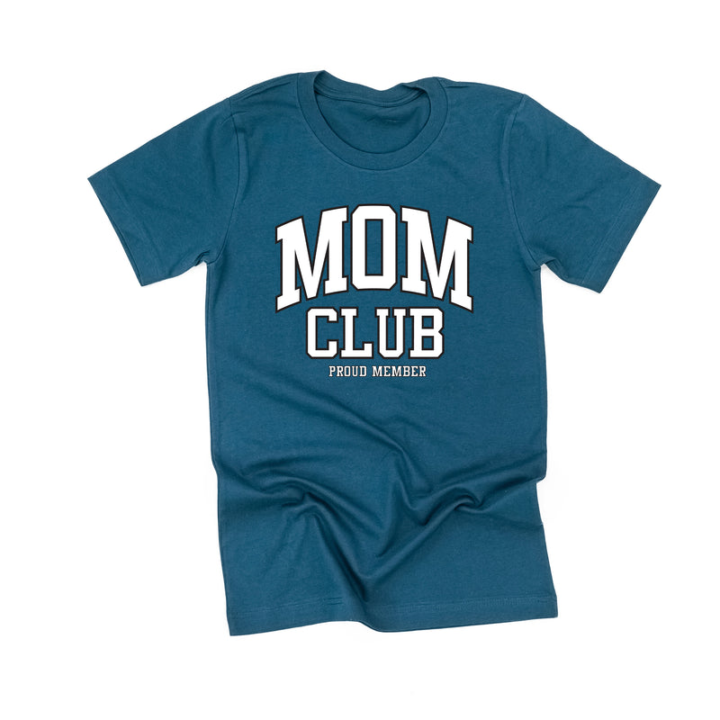 Varsity Style - MOM Club - Proud Member - Unisex Tee