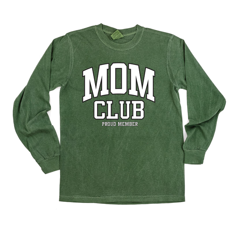 Varsity Style - MOM Club - Proud Member - LONG SLEEVE COMFORT COLORS TEE