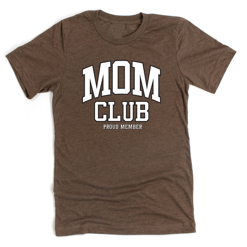 Varsity Style - MOM Club - Proud Member - Unisex Tee