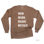 Mom Mama Madre Mother - Basics Collection - LONG SLEEVE Comfort Colors Tee Little Mama Shirt Shop