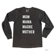 Mom Mama Madre Mother - Basics Collection - LONG SLEEVE Comfort Colors Tee Little Mama Shirt Shop