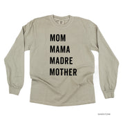Mom Mama Madre Mother - Basics Collection - LONG SLEEVE Comfort Colors Tee Little Mama Shirt Shop