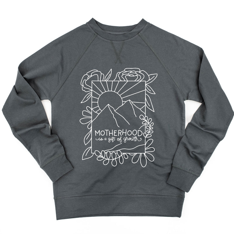 Motherhood is a Gift of Growth - Design a Shirt Drawing Contest Winner - Lightweight Pullover Sweater