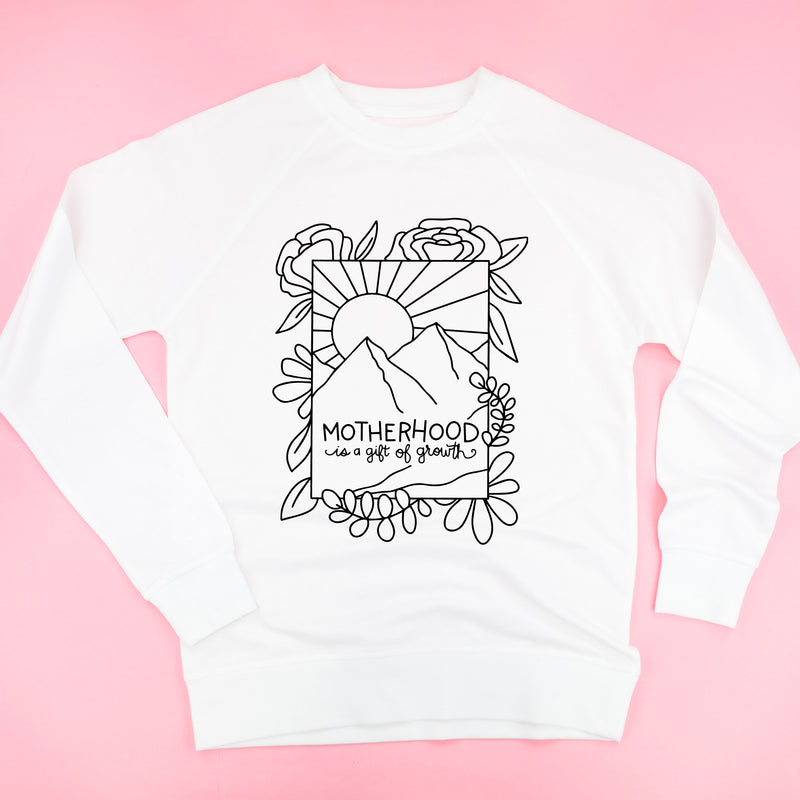 Motherhood is a Gift of Growth - Design a Shirt Drawing Contest Winner - Lightweight Pullover Sweater