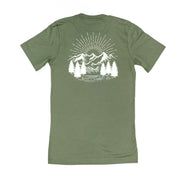 Dad w/ Mountains - Mountain Scene (pf&b) - Unisex Tee Little Mama Shirt Shop