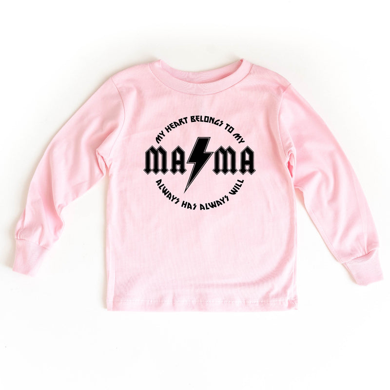 my_heart_belongs_to_my_mama_long_sleeve_pink_tees_little_mama_shirt_shop