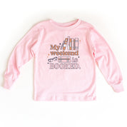 My Weekend is Booked - Child Long Sleeve Tee Little Mama Shirt Shop