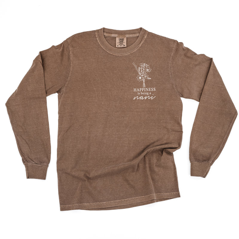 Bouquet Style - Happiness is Being a NANI - LONG SLEEVE COMFORT COLORS TEE