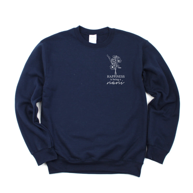 Bouquet Style - Happiness is Being a NANI - BASIC FLEECE CREWNECK