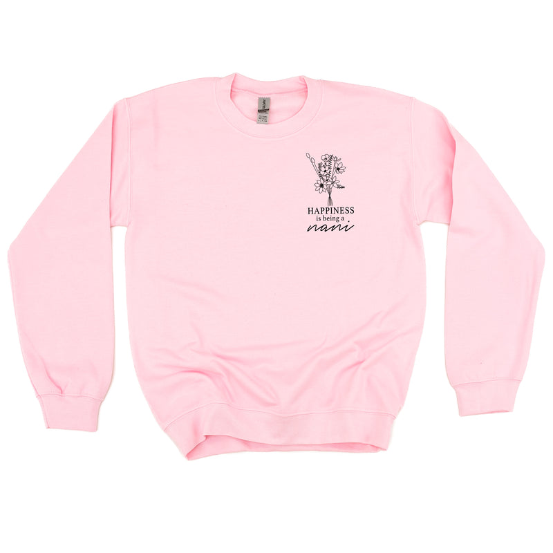 Bouquet Style - Happiness is Being a NANI - BASIC FLEECE CREWNECK