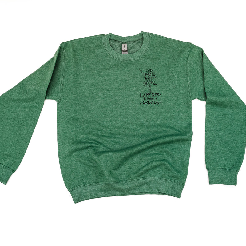 Bouquet Style - Happiness is Being a NANI - BASIC FLEECE CREWNECK