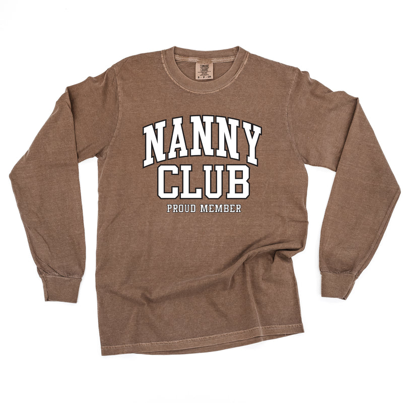 Varsity Style - NANNY Club - Proud Member - LONG SLEEVE COMFORT COLORS TEE