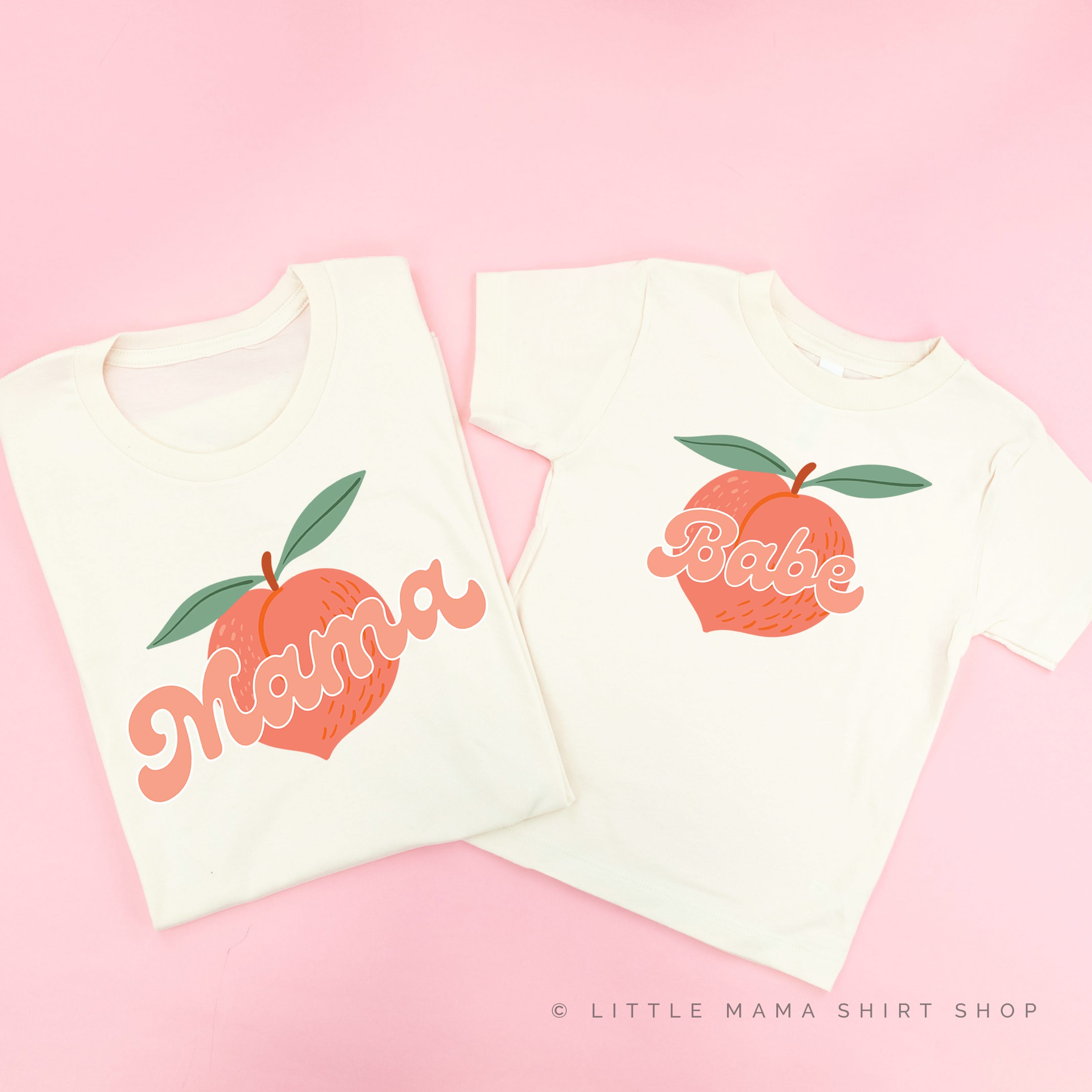 Mama/Babe Fruit - (Choose Your Fruit) - Set of 2 Matching Tees Little Mama Shirt Shop