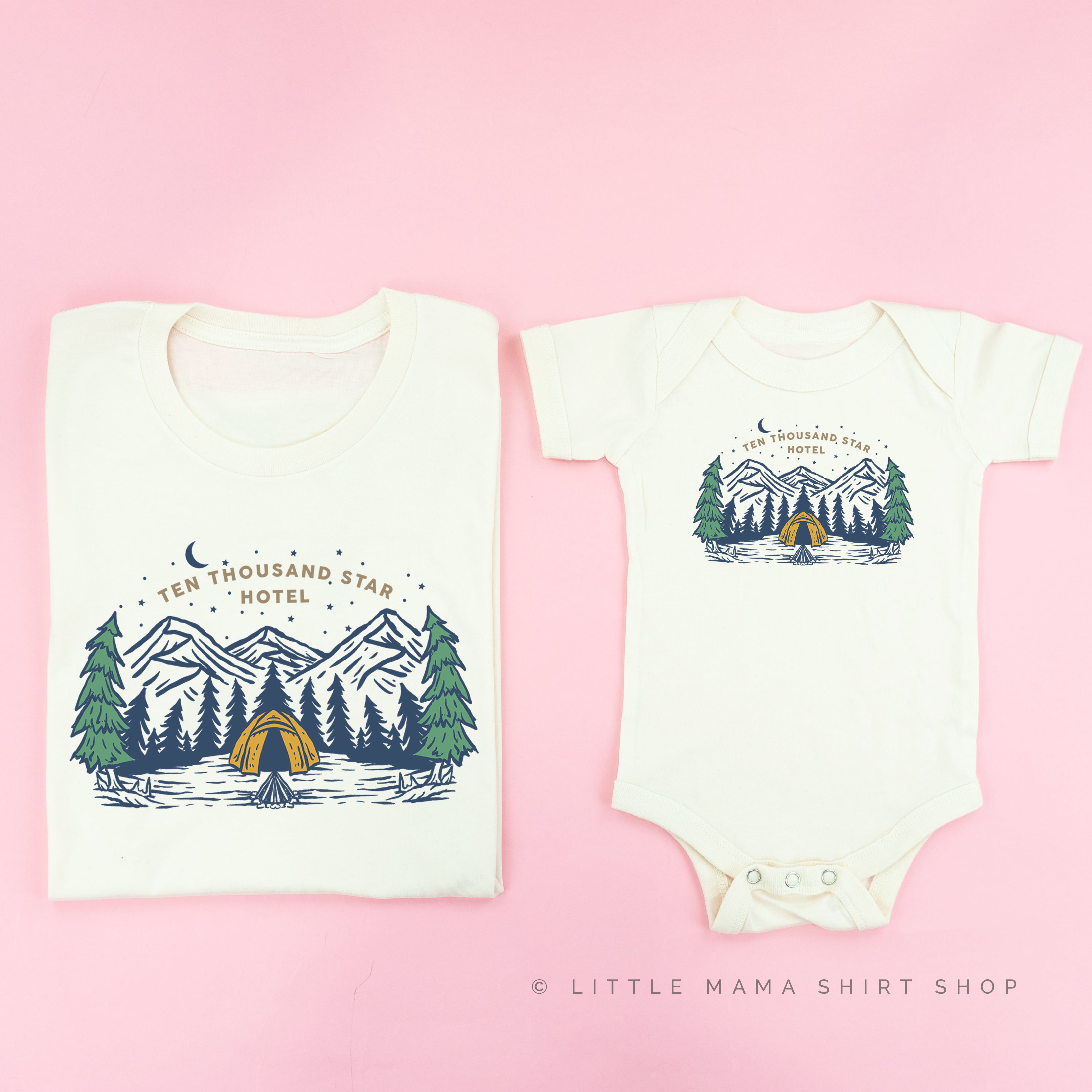 Ten Thousand Star Hotel - Set of 2 Tees Little Mama Shirt Shop