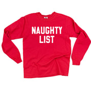 Naughty List - LONG SLEEVE Comfort Colors Tee Little Mama Shirt Shop