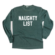 Naughty List - LONG SLEEVE Comfort Colors Tee Little Mama Shirt Shop