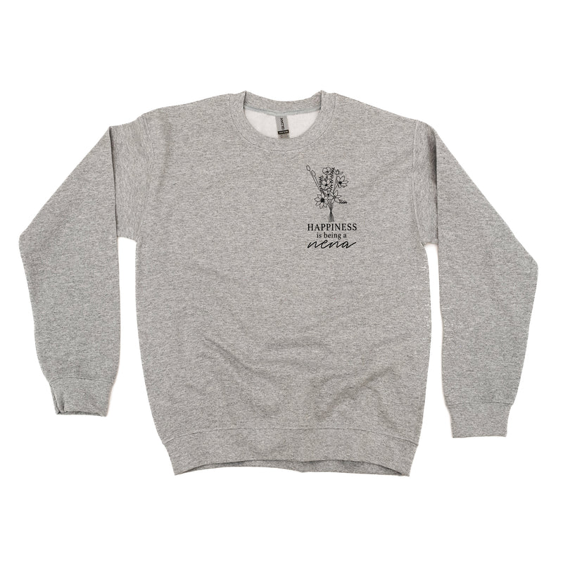 Bouquet Style - Happiness is Being a NENA - BASIC FLEECE CREWNECK