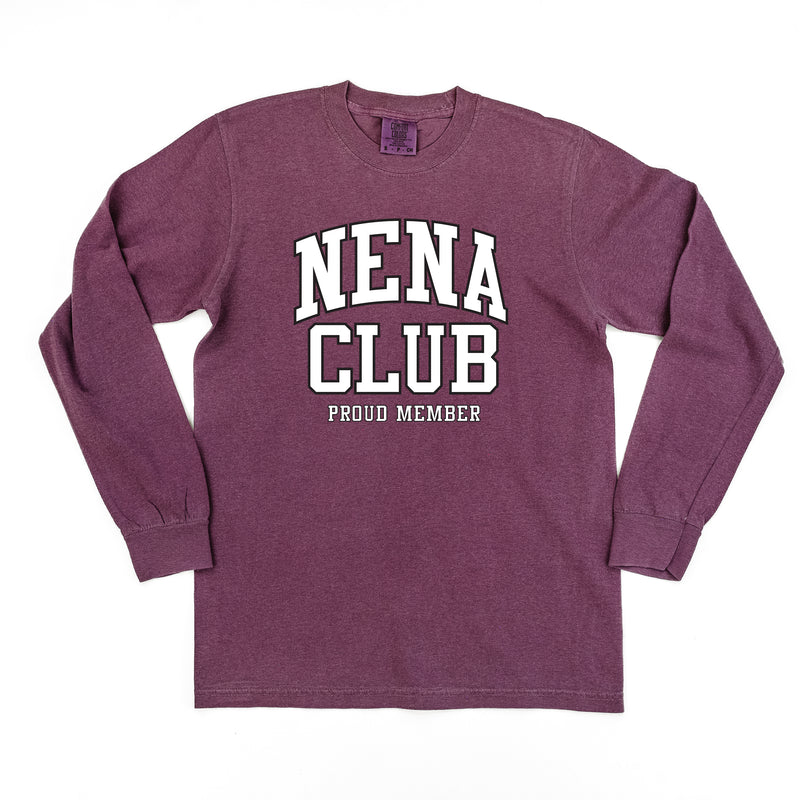 Varsity Style - NENA Club - Proud Member - LONG SLEEVE COMFORT COLORS TEE